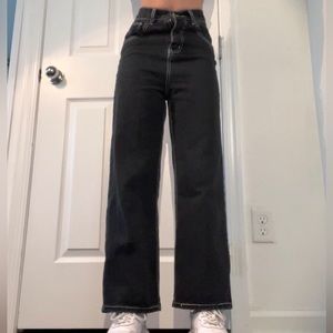 Wide Leg High Rise Jeans
